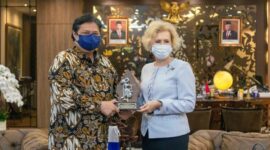 Menko Airlangga dan Dubes Rusia Matangkan Event Industri INNOPROM. FOTO : Ist