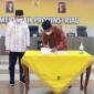Audiensi dan Sikronisasi Usulan Pembangunan bersama pembangunan infrastruktur perbatasan Kabupaten Indragiri Hilir Provinsi Riau, Kabupaten Tanjab Barat - Tanjab Timur Provinsi Jambi di Rumah Jabatan Gubernur Riau, Jum'at (11/2/22). FOTO : PROKOPIM
