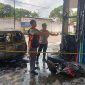Lokasi SPBU dan Mobil yang Terbakar Pasang Garis Polisi, Polisi Masih Dalami Keterangan. FOTO : IST