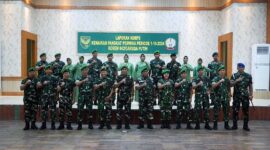 Danrem 042/Gapu Brigjen TNI Rachmad Pimpin Korp Raport Kenaikan Pangkat Perwira Korem 042/Gapu. (FOTO : PENREM)