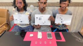 Ketiga Pelaku Saat Diamankan di Mapolrest Jambi. FOTO : Ist