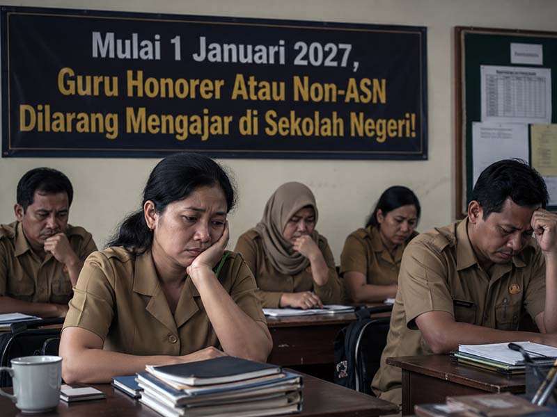 Mulai 1 Januari 2027, Guru Honorer Atau Non-ASN Dilarang Mengajar di Sekolah Negeri!. (FOTO : Dok. Istimewa/Ilustrasi)