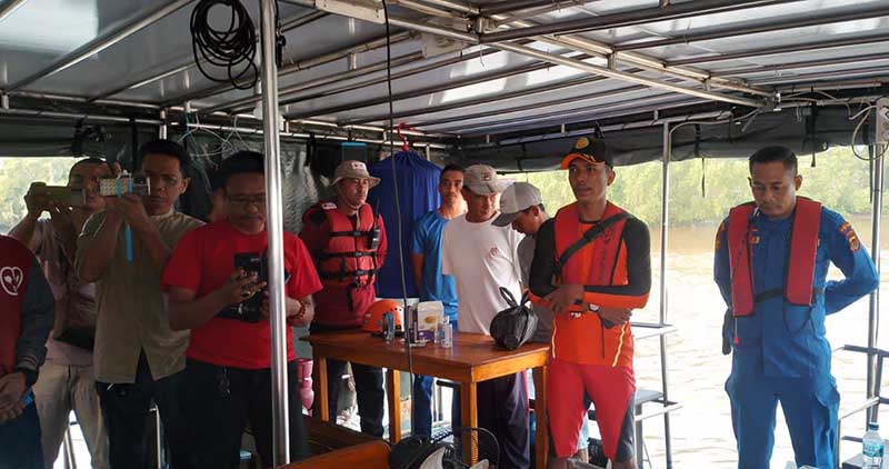 Nelayan Kuala Tungkal Hilang di Perairan Kuala Kerang Belum Ditemukan, Tim SAR Gabungan Perluas Upaya Pencarian. [FOTO : Humas Basarnas Jambi]