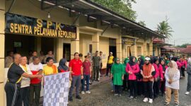 Sambut Hari Bhayangkara, Polres Sarolangun Gelar Olahraga Bersama TNI dan Forkompimda. FOTO : Dhea