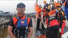Kepala Unit Siaga SAR Kuala Tungkal/Penemuan Korban Terakhir Laka Laut di Kuala Tungkal. FOTO : Istimewa