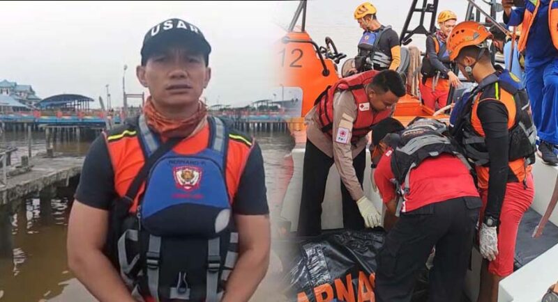 Kepala Unit Siaga SAR Kuala Tungkal/Penemuan Korban Terakhir Laka Laut di Kuala Tungkal. FOTO : Istimewa