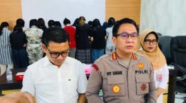 Kapolresta Jambi Kombes Pol Boy Sutan Binanga Siregar saat Menggelar Jumpa Pers dihadapan Wartawan, Rabu (07/5/2025). FOTO : Viryzha
