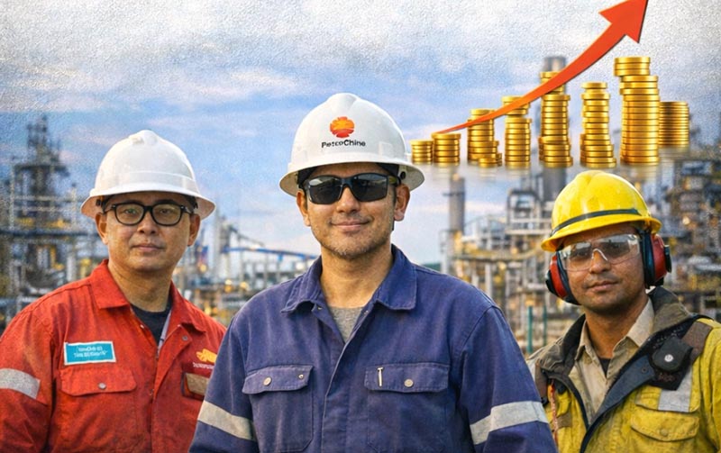 KONTRIBUSI SEKTOR STRATEGIS: Sejumlah tenaga ahli saat beraktivitas di area operasional industri migas. Pemerintah Kabupaten Tanjung Jabung Barat mencatat realisasi PAD dari retribusi Tenaga Kerja Asing (TKA) mencapai Rp316,67 juta pada tahun 2023, dengan target yang diproyeksikan meningkat hingga Rp500 juta pada tahun 2024 guna mendukung percepatan pembangunan daerah. (Foto: Istimewa/Ilustrasi)
