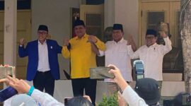 Deklarasi Koalisi 4 partai Gerindra, Golkar, PAN, PKB untuk mendukung Prabowo Subianto menjadi Calon Presiden 2024. (FOTO : Dok. Detikcom/Annisa)
