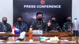 Panglima TNI Hadi Tjahjanto konferensi pers di Mabes TNI Jakarta. FOTO : Istimewa
