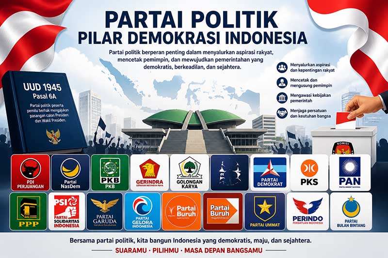 Partai politik bukan sekadar kendaraan kekuasaan, tetapi pilar utama demokrasi. (FOTO : Dok. Istimewa/LT)
