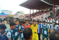 PS Persibri Batanghari Usai Menang 1-0 Atas Tanjab Barat di Stadion KONI Trilomba Juang Kota Jambi, Sabtu (8/1/22).  FOTO : Noval/LT