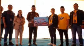 Sekda Provinsi Jambi H. Sudirman Pada Grand Launching Pasar Angso Duo Siap Jadi Digital di Pasar Modern Angso Duo Jambi, Kamis (03/11/22). FOTO : Ist