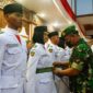Danrem 042/Gapu Brigjen TNI Supriono Saat Hadiri Pengukuhan Paskibraka Tingkat Provinsi Jambi. FOTO : PENREM
