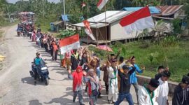 Warga Desa Sungai Kayu Aro Antusias Ikuti Karnaval Peringatan HUT Kemerdekaan ke 77. FOTO : ARy/LT