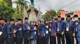 Kafilah Tanjabbar Meriahkan Pawai Ta'aruf MTQ ke-51 di Sungai Penuh. FOTO : Ist