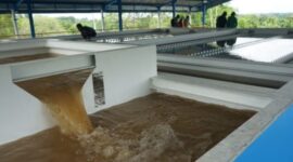 Perumda Tirta Mayang Kota Jambi Tengah Melakukan Uji Coba Water Treatment Plant (WTP). FOTO : Dok. Khusus