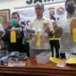 Kasubdit III Ditresnarkoba Polda Jambi AKBP Sanusi Saat Pres Rilis di Mapolda Jambi. FOTO : Dhea/Ist