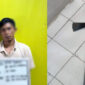Pelaku dan Barang Bukti Kapak Diamankan oleh Unit Reskrim Polsek Merlung guna Pemeriksaan Lebih Lanjut. FOTO : HMs/Ist
