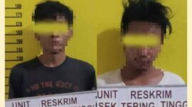 Pelaku MF dan NR yang Berhasil Diamankan Polsek Tebing Tinggi. [Foto : Polsek TT]