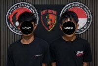 Dua remaja berstatus pelajar berinisial M.A. (17) dan D.A.S. (19) saat diamankan di Mapolres Bungo setelah diringkus Tim Opsnal Satresnarkoba Polres Bungo di Desa Lubuk Tenam, Kecamatan Bathin III, Kabupaten Bungo, Jambi. Keduanya ditangkap bersama barang bukti narkotika jenis sabu seberat 5,17 gram siap edar. (Foto: Dok. Satresnarkoba Polres Bungo)