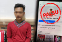 FOTO : Pelaku HB yang Membuat Akun Facebook Palsu mencatut nama dan foto Kapolres Tanjabbar AKBP Guntur Saputro, S.IK, MH