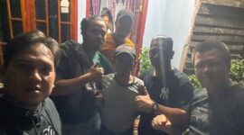 Terduga Pelaku Pembunuhan di Sumut Beni Naik Riski L Sitanggang (34) saat Diamankan Tim Resmob Polda Jambi. FOTO : Humas Polda