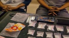 Ditresnarkoba Polda Jambi Tangkap Dua Pria dengan 12 Paket Sabu Siap Edar Saat Idul Fitri. FOTO : HMS