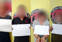 Satresnarkoba Polres Tanjab Barat Ringkus Empat Pengedar Sabu di Lorong Maut. FOTO : Hums RES TJB
