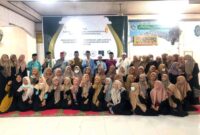 Acara Pelantikan Dewan Pengurus Desa (DPDes) Badan Komunikasi Pemuda Remaja Masjid Indonesia (BKPRMI) Desa Senaung Periode 2022-2024 di Masjid Darul Naim, Jumat (28/1/22). FOTO : Noval