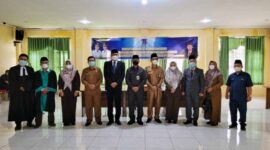 Pelantikan dilakukan oleh Kepala BKPSDM Tanjab Barat H. R. Gatot Suwarso, SH, MM atas nama Bupati Tanjab Barat di Aula BKPSDM, Senin (4/4/22). FOTO : LT