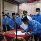 Sekda Muaro Jambi Budhi Hartono Saat Melantik Pejabat Eselon III dan IV di Lingkup Pemkab Muaro Jambi di Aula Rumah Dinas Bupati Muaro Jambi, Jumat (20/5/22). FOTO : Noval