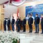 Pelantikan Pengurus Persatuan Wartawan Indonesia (PWI) dan Ikatan Keluarga Wartawan Indonesia (IKWI) Tanjab Barat Periode 2022-2025 di Gedung Balai Pertemuan, Senin (24/1/22). FOTO : MC Grup