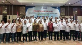 Pelantikan Pengurus SMSI Provinsi Jambi masa bhakti 2022 2027 oleh Wakil Ketua Umum SMSI Pusat, Yono Hartono di Hotel Aston Kota Jambi, Sabtu (19/11/22). FOTO : Dhea
