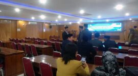 Persiapan Jelang Upacara Pelantikan di Pola Utama Kantor Bupati Tanjab Barat. FOTO : BAS/LT
