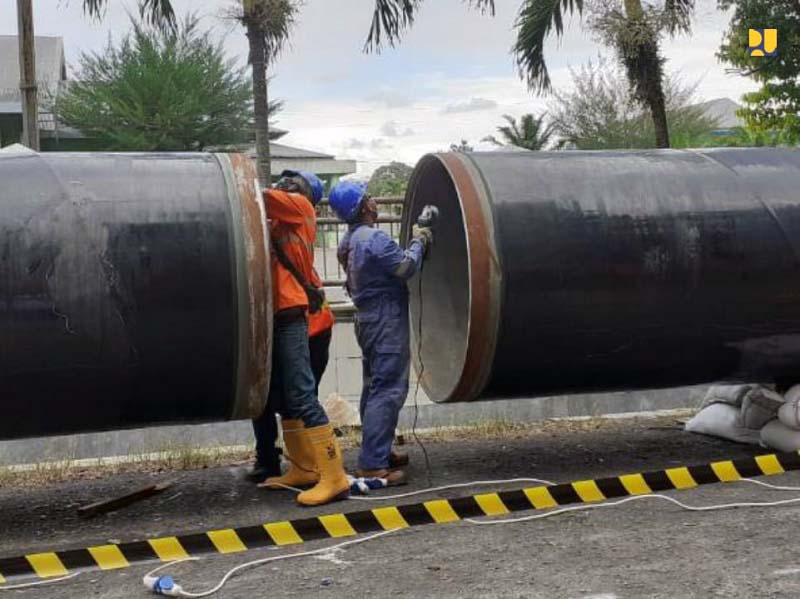 Pemerintah Anggarkan 16 T untuk 10 Juta Sambungan Air Bersih Rumah Tangga. FOTO : Kementrian PUPR