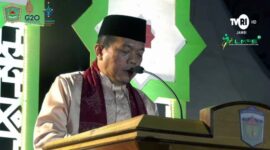 Gubernur Jambi H Al Haris Saat Sambutan Membuka Musabaqah Tilawatil Quran (MTQ) ke-51 tingkat Provinsi Jambi tahun 2022 di Kota Sungai Penuh, Senin (31/10/22). FOTO : Tangkapan Layar