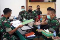 Jabatan Danrem Akan Diserahterimakan, Tim Verifikasi Itdam II/Swj Kunjungi Korem 042/Gapu, Jumat (28/1/22). FOTO : Penrem