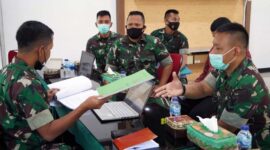 Jabatan Danrem Akan Diserahterimakan, Tim Verifikasi Itdam II/Swj Kunjungi Korem 042/Gapu, Jumat (28/1/22). FOTO : Penrem