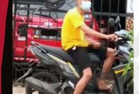 Viral Pria Bermotor Pamer Alat Vital di Jalanan Kota Jambi. FOTO : TANGKAPAN LAYAR