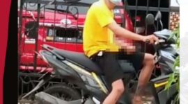 Viral Pria Bermotor Pamer Alat Vital di Jalanan Kota Jambi. FOTO : TANGKAPAN LAYAR