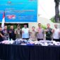 KOLABORASI BERANTAS NARKOBA: Kapolda Jambi Irjen Pol Krisno H Siregar bersama Gubernur Jambi Al Haris dan jajaran Forkopimda saat memusnahkan barang bukti narkotika skala besar di Mapolda Jambi. (FOTO : Dok. Istimewa/Humas Polda Jambi)