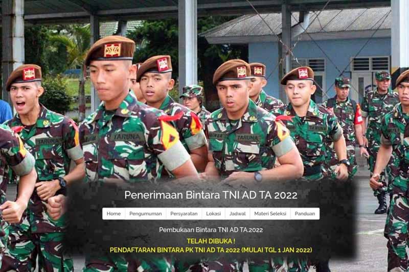 Persyaratan dan Jadwalnya Pendaftaran Bintara TNI AD 2022.