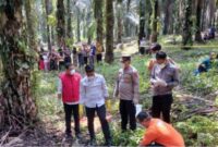 Polsek Tabir Melakukan Olah TKP dan Identifikasi di Lokasi Penemuan Mayat. [FOTO : Humas Res Merangin].