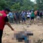 Satreskrim Polres Merangin Melaukan Penyelidikan dan Olah TKP Guna Ungkap Penyebab Tewasnya Ibu Muda di Desa Salam Buku Kecamatan Batang Masumai, FOTO : HMS