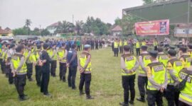 Apel Gabungan persiapan pengamanan konser Bagindas. FOTO : Ist