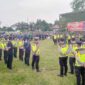 Apel Gabungan persiapan pengamanan konser Bagindas. FOTO : Ist