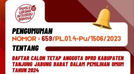Pengumuman DCT Caleg DPRD Tanjabbar Pileg 2024. GRAFIS : KPU