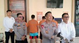 Kapolresta Jambi, Kombes Pol Boy Siregar Saat Konferensi Pers Senin (14/4/25). FOTO : Viryzha