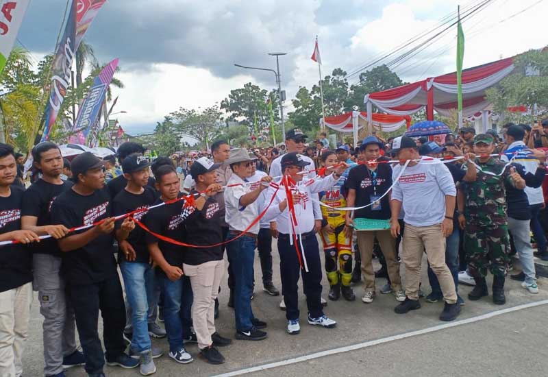 Gubernur Jambi Launching Sirkuit Semi Permanen Bukit Cinta Kenang Muaro Jambi, Minggu (28/8/22). FOTO : Noval.